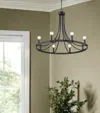 Homezia Sawyer 8-light Matte Black Chandelier