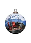 Homezia Scenic Life Is Better In The Mountains Hand Painted Mouth Blown Glass Ornament