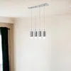 Homezia Scope 4-light Brushed Nickel Pendant Double Glass And Mesh Shades