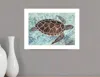 Homezia Sea Turtles Collage 1 White Framed Print Wall Art