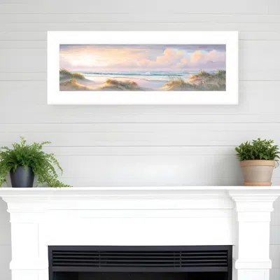 Homezia Seascape Ii 1 White Framed Print Wall Art