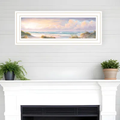 Homezia Seascape Ii 2 White Framed Print Wall Art