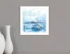 Homezia Serenity Sloop 1 White Framed Print Wall Art