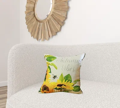 Homezia Set Of 2 18" Autumn Vibes Throw Pillow Cover In Multicolor
