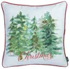Homezia Set Of 2 18" Christmas Trees Throw Pillow Cover In Multicolor