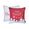 Homezia Set Of 2 18" Merry Christmas Throw Pillow Cover