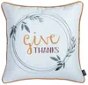 Homezia Set Of 2 18" Thanksgiving Pie Throw Pillow Cover In Multicolor