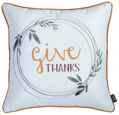Homezia Set Of 2 18" Thanksgiving Pie Throw Pillow Cover In Multicolor In Blue