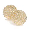 Homezia Set Of 2 4" Polished Spheres In Brilliant Shiny Luster Finished And Golden Frame