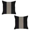Homezia Set Of 2 Black And Tan Houndstooth Pillow Covers