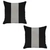 Homezia Set Of 2 Black And White Center Pillow Covers