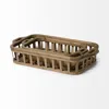 Homezia Set Of 2 Natural Finish Wood Nesting Trays In Multi