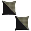 Homezia Set Of 2 Yellow Houndstooth Pillow Covers