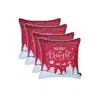 Homezia Set Of 4 18" Christmas Merry Bright Throw Pillow Cover In Multicolor