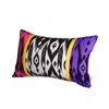 Homezia Set Of 4 Purple And Pink Ikat Design Lumbar Pillow Covers