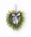 Homezia Set Of 9" Purple Artificial Heart Lavender Wreath