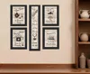 Homezia Set Of Five Kitchen Friendship 2 Black Framed Print Kitchen Wall Art