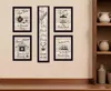 Homezia Set Of Five Kitchen Friendship 3 Black Framed Print Kitchen Wall Art