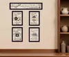 Homezia Set Of Five Kitchen Friendship Collection Ii 3 Black Framed Print Kitchen Wall Art