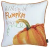 Homezia Set Of Four 18" Orange And White Pumpkin Spice Throw Pillow Covers