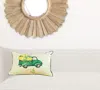 Homezia Set Of Four 20" Green Pumpkin Pick Up Truck Lumbar Pillow Covers