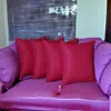 Homezia Set Of Four 20" X 20" Pink Polyester Zippered Pillow Cover