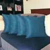Homezia Set Of Four 22" X 22" Tahitian Tide Polyester Zippered Pillow Cover