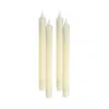 Homezia Set Of Four Beige Flameless Taper Candle