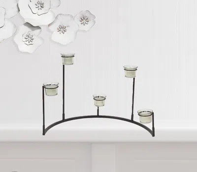 Homezia Set Of Four Black Flameless Votive Candle Holder