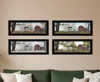 Homezia Set Of Four Four Seasons Collection Ii 3 Black Framed Print Wall Art