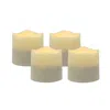 Homezia Set Of Four Ivory Flameless Tealight Candle