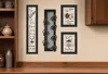 Homezia Set Of Four Kitchen Collection V With Seven Peg Mug Rack 2 Black Framed Print Kitchen Wall Art