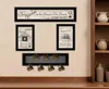 Homezia Set Of Four Kitchen Wall Art And Mug Rack
