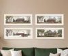 Homezia Set Of Four Seasons On The Farm White Framed Prints Wall Art