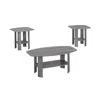 Homezia Set Of Three 36" Gray Coffee Table With Shelf