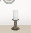 Homezia Set Of Three Brown Flameless Tabletop