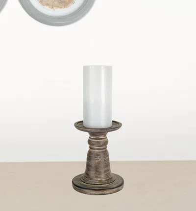 Homezia Set Of Three Brown Flameless Tabletop