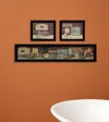 Homezia Set Of Three Country Bath 1 2 Black Framed Print Bathroom Wall Art