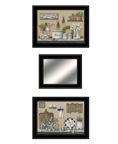 Homezia Set Of Three Farmhouse Kitchen 2 Black Framed Print Kitchen Wall Art