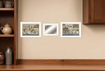 Homezia Set Of Three Farmhouse Kitchen 4 White Framed Print Kitchen Wall Art
