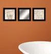 Homezia Set Of Three Soak And Unwind 4 Black Framed Print Bathroom Wall Art