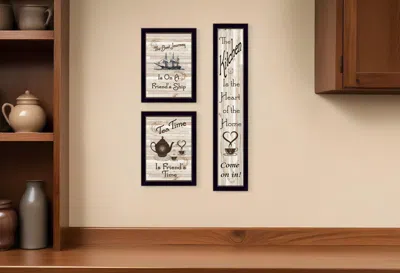 Homezia Set Of Three The Kitchen Collection Ii 3 Black Framed Print Kitchen Wall Art