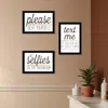Homezia Set Of Three Toilet Humor 3 Black Framed Print Wall Art
