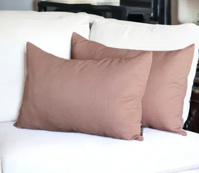 Homezia Set Of Two 12" X 20" Light Pink Throw Pillow Covers