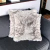 Homezia Set Of Two 18" Chocolate Faux Fur Throw Pillow