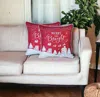 Homezia Set Of Two 18" Red And White Christmas Throw Pillow Covers