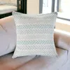 Homezia Set Of Two 18" X 18" Blue Beach Chevron Cotton Zippered Pillow