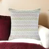 Homezia Set Of Two 18" X 18" Green Beach Chevron Cotton Zippered Pillow
