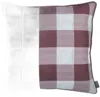 Homezia Set Of Two 18" X 18" Purple And White Polyester Pillow Cover