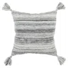 Homezia Set Of Two 20" X 20" Gray Indoor Outdoor Throw Pillow Cover & Insert